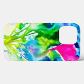 Coques Case-Mate iPhone Fleur de cyclamen rose Aquarelle abstraite (Verso (horizontal))