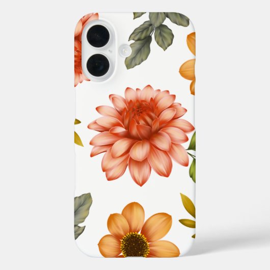 Coques Case-Mate iPhone Fleur de Dahlia ardente (Verso)