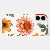 Coques Case-Mate iPhone Fleur de Dahlia ardente (Verso (horizontal))