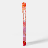 Coques Case-Mate iPhone Fleur de dahlia brune de Pêche (Verso / Gauche)