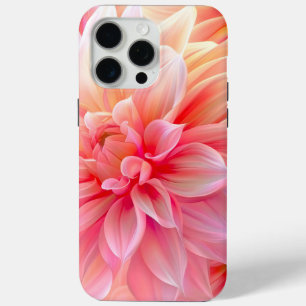 Coque iPhone 15 Pro Max Fleur de dahlia brune de Pêche