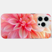 Coques Case-Mate iPhone Fleur de dahlia brune de Pêche (Verso (horizontal))