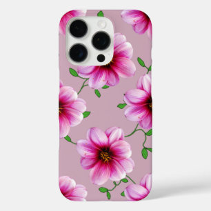 iPhone 16 Pro Case Fleur de dahlia de rose de jardin sur toute
