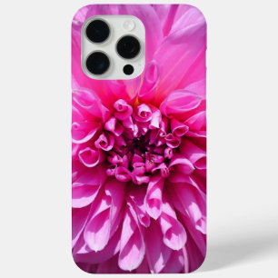 Coque iPhone 15 Pro Max Fleur de dahlia rose pourpre