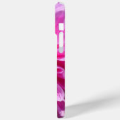 Coques Case-Mate iPhone Fleur de dahlia rose pourpre (Verso / Gauche)