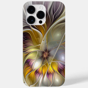 Coque Pour Pour iPhone 14 Pro Max Fleur de fantaisie fractale moderne abstraite et c
