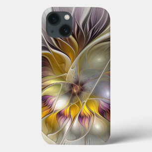 Etui iPhone Case-Mate Fleur de fantaisie fractale moderne colorée abstra