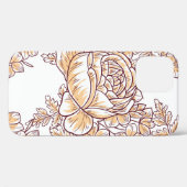 Coques Case-Mate iPhone Fleur de fleurs. motif Abstrait élégant (Verso (horizontal))