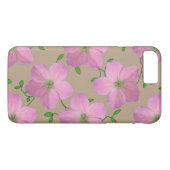 Coques Case-Mate iPhone Fleur de géranium de rose de jardin sur toute (Dos (Horizontal))