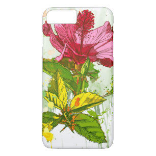 Coque Case-Mate Pour iPhone Fleur de ketmie - peinture d'aquarelle