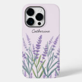 Coques Case-Mate iPhone Fleur de lavande violette aquarelle (Verso)