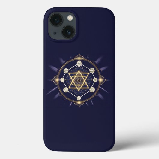 Coques Case-Mate iPhone Fleur de l'Infini — Géométrie Sacrée Céleste (Verso)