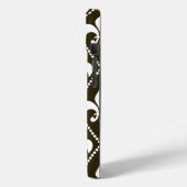 Coques Case-Mate iPhone Fleur de Lis au chocolat (Verso / Gauche)