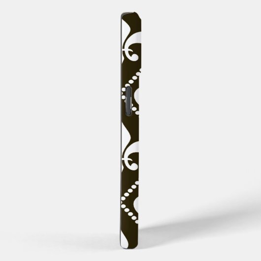 Coques Case-Mate iPhone Fleur de Lis au chocolat (Verso / Droite)