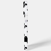 Coques Case-Mate iPhone Fleur de Lis, Black on White, Black, Your Name (Verso / Gauche)