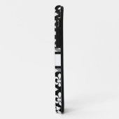 Coques Case-Mate iPhone Fleur De Lis Blanc Noir Motif (Dos/Gauche)