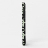 Coques Case-Mate iPhone Fleur de Lis Motif noir et vert (Dos/Gauche)