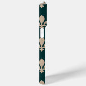 Coques Case-Mate iPhone Fleur de Lis Motif, Royal French Creative on Green (Verso / Droite)