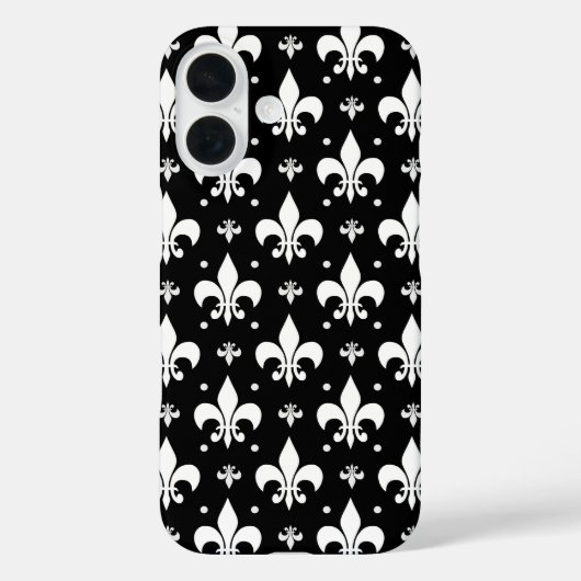 Coques Case-Mate iPhone Fleur de lis noir design Motif (Verso)