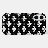 Coques Case-Mate iPhone Fleur de lis noir design Motif (Verso (horizontal))