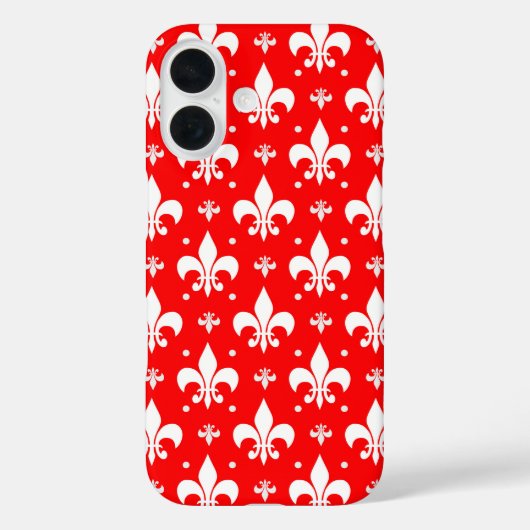 Coques Case-Mate iPhone Fleur de lis rouge Motif (Verso)