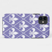 Coques Case-Mate iPhone Fleur de Lis violet brillant (Dos (Horizontal))