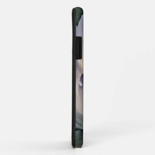 Coques Case-Mate iPhone Fleur de Lotus blanc brillant (Dos/Droite)