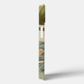 Coques Case-Mate iPhone Fleur de Lotus Bleu sur Arrière - plan Tan avec éc (Verso / Droite)