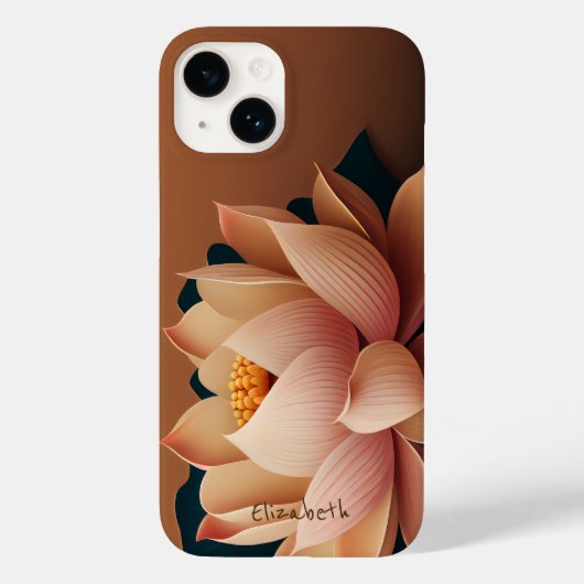 Coques Case-Mate iPhone Fleur de lotus chic élégante (Verso)