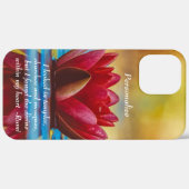 Coques Case-Mate iPhone Fleur de lotus rouge sur citation spirituelle d'ea (Retour (horizontal))