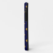Coques Case-Mate iPhone Fleur de Lys Orange-Bleu (Dos/Gauche)