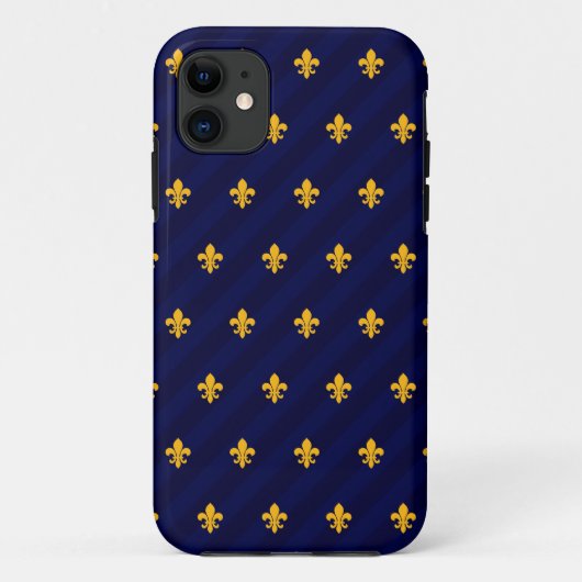 Coques Case-Mate iPhone Fleur de Lys Orange-Bleu (Dos)