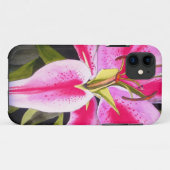 Coques Case-Mate iPhone Fleur de lys rose chaud art pop aquarelle Tenerife (Dos (Horizontal))