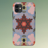Coques Case-Mate iPhone Fleur de Mandala bleu et rouge