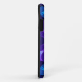 Coques Case-Mate iPhone Fleur de Mandala bleu et violet rétro (Dos/Droite)