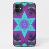 Coques Case-Mate iPhone Fleur de Mandala bleu violet et rose (Dos)