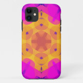 Coques Case-Mate iPhone Fleur de Mandala jaune rose et bleu (Dos)