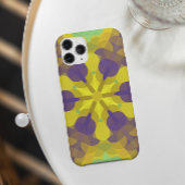 Coques Case-Mate iPhone Fleur de Mandala jaune violet et vert