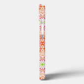 Coques Case-Mate iPhone Fleur de mandala printanière rose et orange vif (Verso / Gauche)