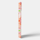 Coques Case-Mate iPhone Fleur de mandala printanière rose et orange vif (Verso / Droite)