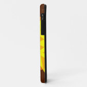 Coques Case-Mate iPhone Fleur de Mandala rétro orange et jaune (Dos/Gauche)