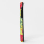 Coques Case-Mate iPhone Fleur de Mandala rétro rouge et jaune (Dos/Gauche)