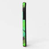 Coques Case-Mate iPhone Fleur de Mandala rétro rouge et vert (Dos/Gauche)