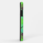 Coques Case-Mate iPhone Fleur de Mandala rétro rouge et vert (Dos/Droite)