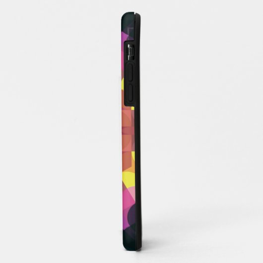 Coques Case-Mate iPhone Fleur de Mandala rose jaune et vert (Dos/Gauche)