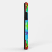 Coques Case-Mate iPhone Fleur de Mandala rouge bleu et vert (Dos/Droite)