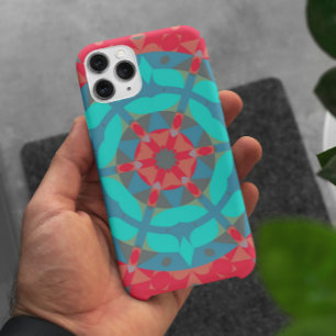 Case-Mate iPhone Case Fleur de Mandala rouge et bleu