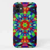 Coques Case-Mate iPhone Fleur de Mandala rouge vert et bleu (Dos)