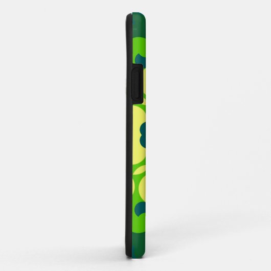 Coques Case-Mate iPhone Fleur de Mandala vert jaune et bleu (Dos/Droite)