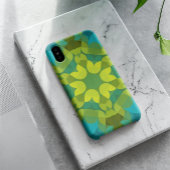 Coques Case-Mate iPhone Fleur de Mandala vert jaune et bleu